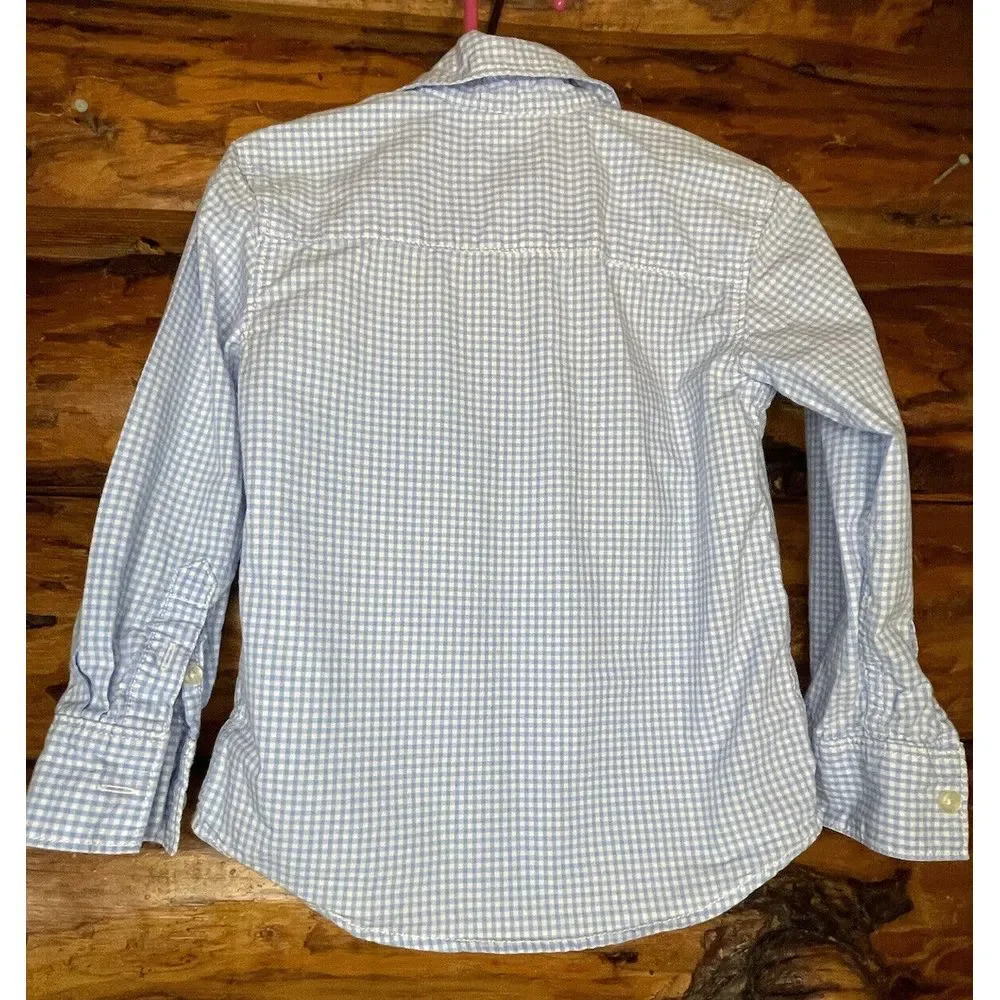 Carter's Button Up Long Sleeve Blue & White Plaid Size 3T‎